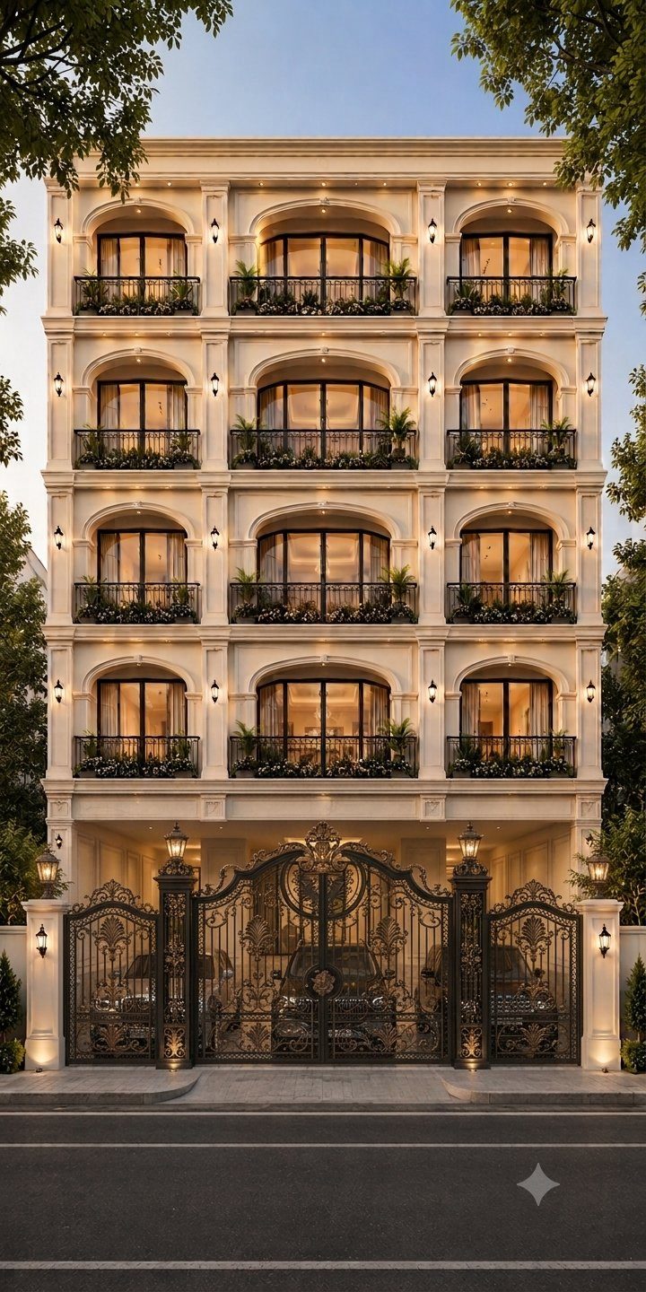 Classical facade elevation