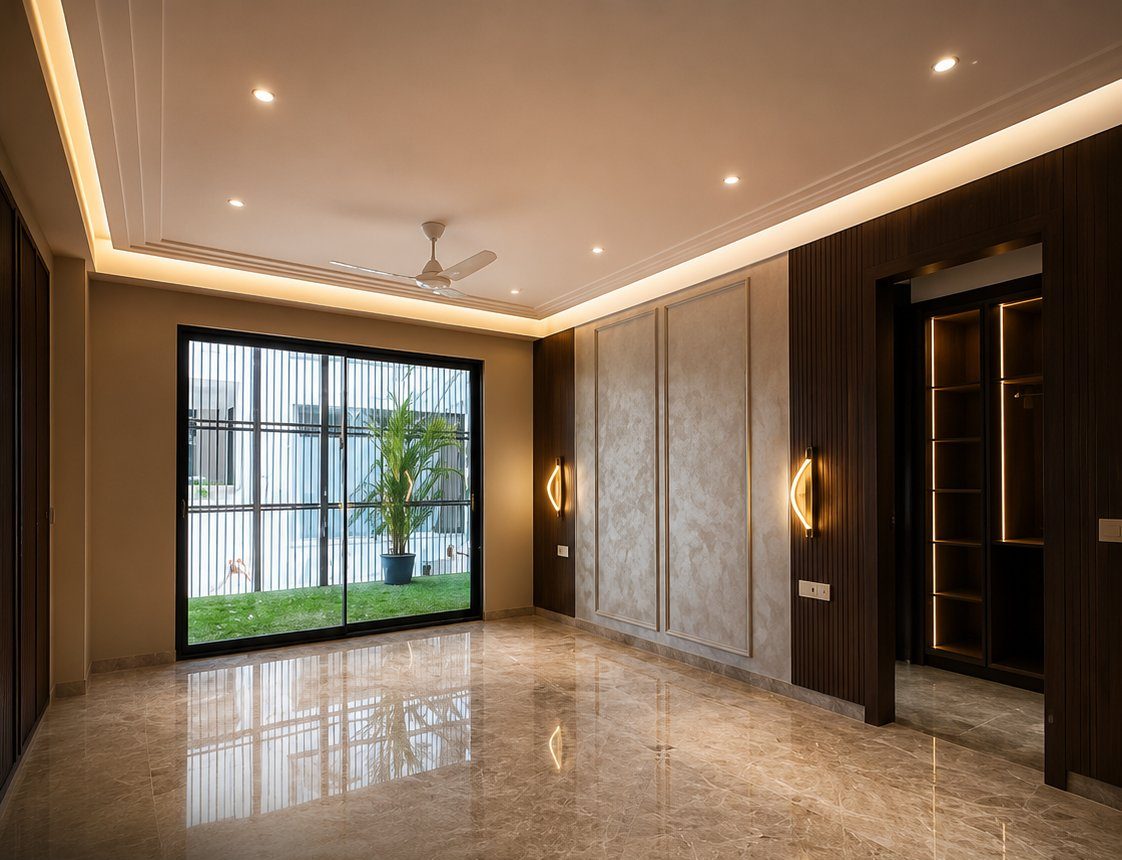 Italian marble living area